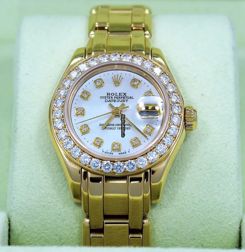 Incredible Replica Rolex Lady-datejust Pearlmaster 69298 Automatic Movement 29mm Yellow Gold Case Womens Watch - Image 5