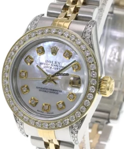 Defect Replica Rolex Lady-datejust 69173 Caliber 2135 Automatic Movement 26mm Gold/steel Case Womens Watch