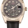 Incredible Clone Rolex Sky-dweller 326135 Automatic Movement 43mm Rose Gold Case Mens/unisex Watch