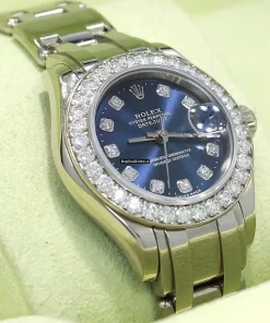Lovely Replica Rolex Lady-datejust Pearlmaster 80299 Automatic Movement 29mm White Gold Case Watch
