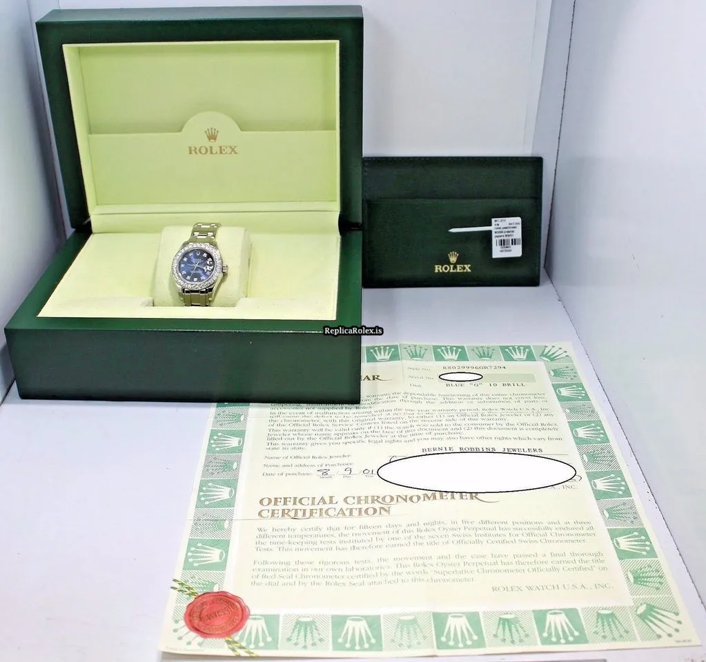 Lovely Replica Rolex Lady-datejust Pearlmaster 80299 Automatic Movement 29mm White Gold Case Watch - Image 12