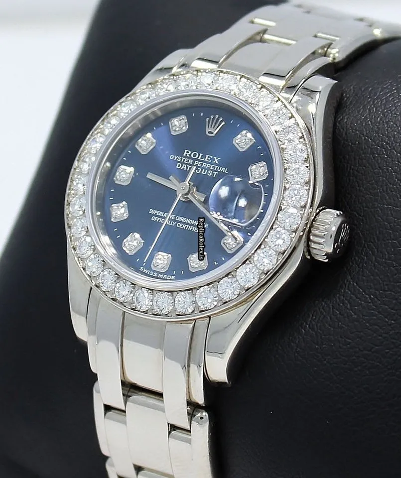 Lovely Replica Rolex Lady-datejust Pearlmaster 80299 Automatic Movement 29mm White Gold Case Watch - Image 5