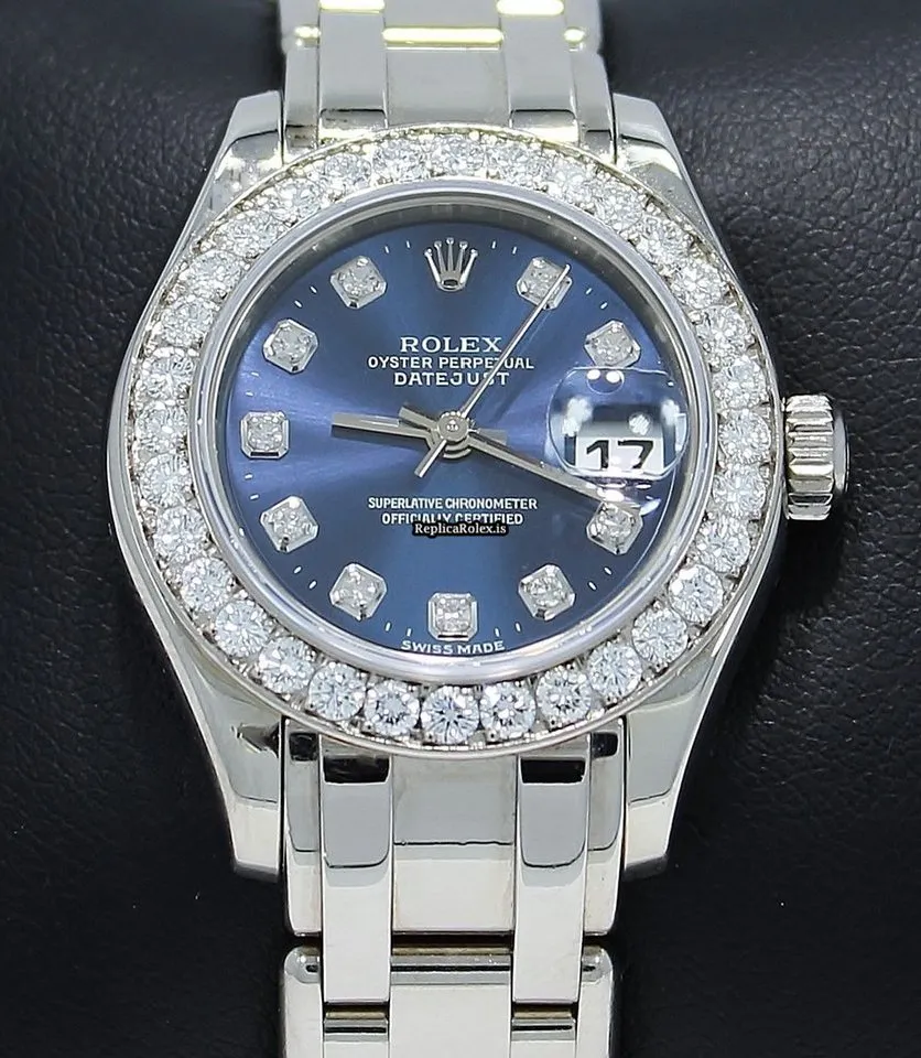 Lovely Replica Rolex Lady-datejust Pearlmaster 80299 Automatic Movement 29mm White Gold Case Watch - Image 6