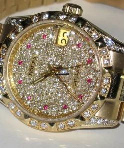 Wholesale Fake Rolex Datejust Self Winding Automatic 31mm Yellow Gold Case Womens Watch