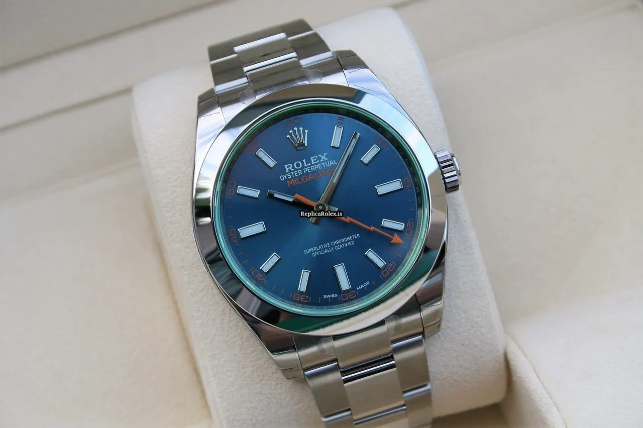 Well Made Replica Rolex Milgauss 116400gv Caliber 3131 Automatic Movement 40mm Steel Case Mens/unisex Watch - Image 3