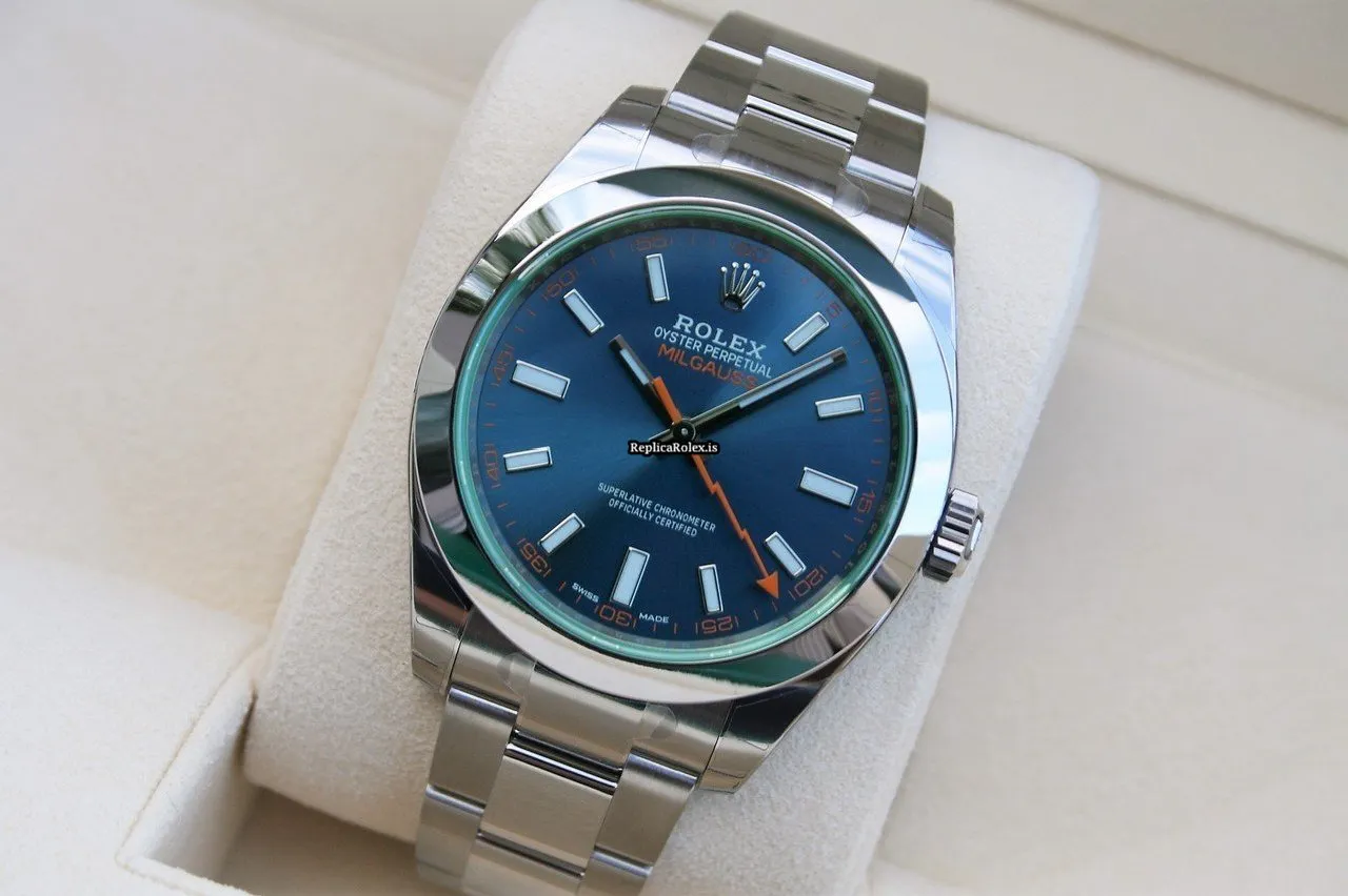 Well Made Replica Rolex Milgauss 116400gv Caliber 3131 Automatic Movement 40mm Steel Case Mens/unisex Watch - Image 5