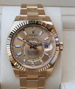 Top Fake Rolex Sky-dweller 326938 Caliber 9001 Automatic Movement 42mm Yellow Gold Case Mens/unisex Watch