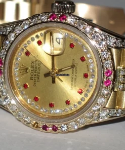 Mind-boggling Knockoff Rolex Datejust Self Winding Automatic 26mm Yellow Gold Case Womens Watch