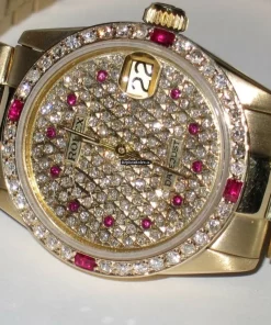 Terrific Replica Rolex Datejust Self Winding Automatic 31mm Yellow Gold Case Womens Watch