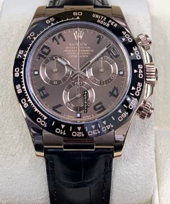 High Quality Fake Rolex Daytona 116515ln Caliber 4130 Automatic Movement 40mm Rose Gold Case Mens/unisex Watch