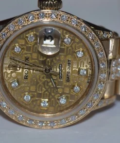 1:1 Replica Rolex Datejust Self Winding Automatic 26mm Yellow Gold Case Womens Watch