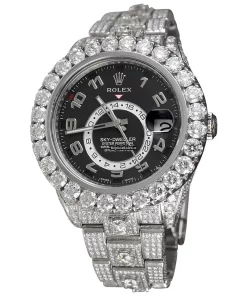 Top Fake Rolex Sky-dweller Caliber 9001 Automatic Movement 42mm White Gold Case Mens/unisex Watch