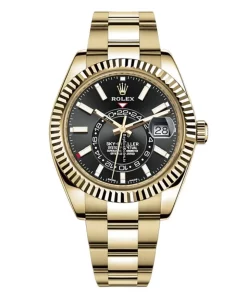 Cool Copies Rolex Sky-dweller 326938 Caliber 9001 Automatic Movement 42mm Yellow Gold Case Mens/unisex Watch