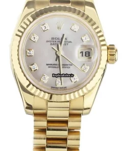 Remarkable Knockoff Rolex Lady-datejust 179178 Automatic Movement 26mm Yellow Gold Case Womens Watch