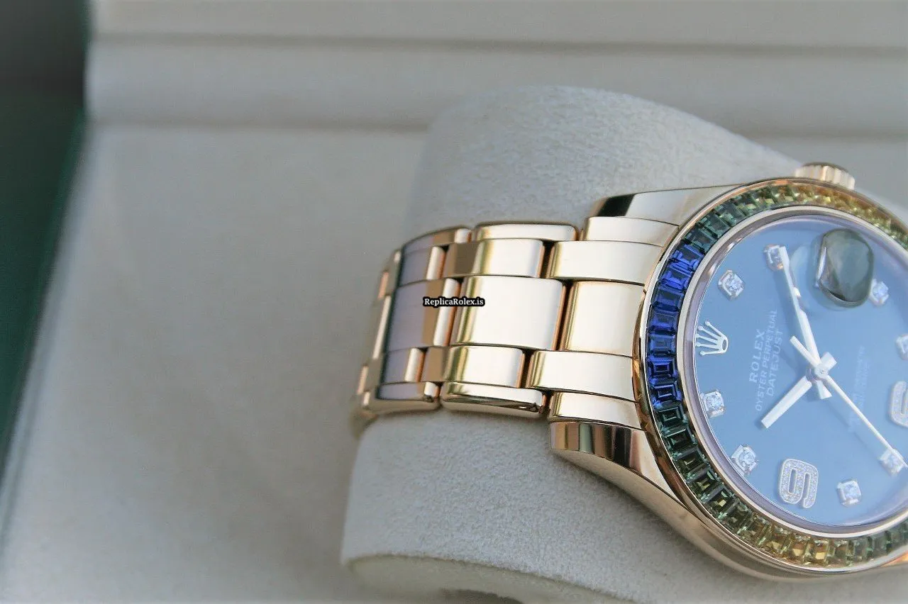 Superior Replica Rolex Pearlmaster 86348sablv Caliber 3235 Automatic Movement 39mm Yellow Gold Case Mens/unisex Watch - Image 5