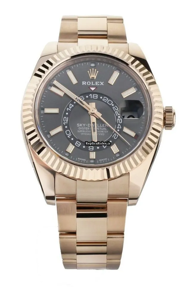 Awesome Replica Rolex Sky-dweller 326935 Automatic Movement 43mm Rose Gold Case Mens/unisex Watch