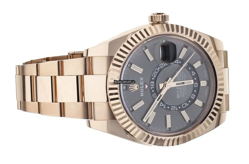 Awesome Replica Rolex Sky-dweller 326935 Automatic Movement 43mm Rose Gold Case Mens/unisex Watch - Image 3