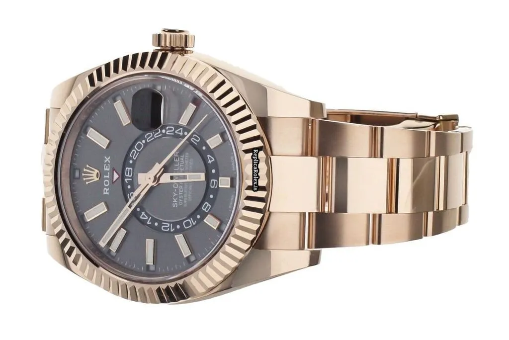 Awesome Replica Rolex Sky-dweller 326935 Automatic Movement 43mm Rose Gold Case Mens/unisex Watch - Image 4