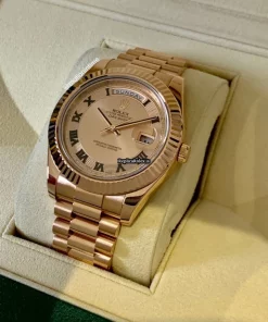 Wonderful Fake Rolex Day-date II 218235 Caliber 3156 Automatic Movement 41mm Rose Gold Case Mens/unisex Watch