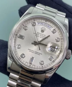 Unique Fake Rolex Day-date 36 118206 Caliber 3155 Automatic Movement 36mm Platinum Case Mens/unisex Watch