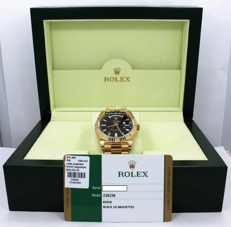 Remarkable Fake Rolex Day-date 40 228238 Automatic Movement 40mm Yellow Gold Case Mens/unisex Watch - Image 12