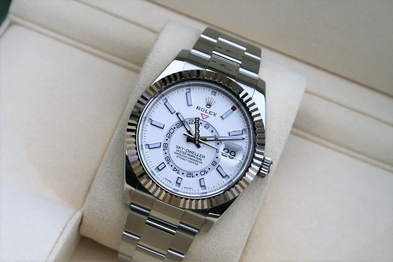Distinctive Copies Rolex Sky-dweller 326934 Caliber 9001 Automatic Movement 42mm Steel Case Mens/unisex Watch - Image 7