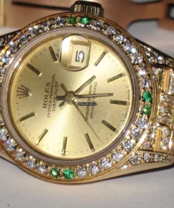 Fine Replica Rolex Datejust Self Winding Automatic 26mm Yellow Gold Case Womens Watch