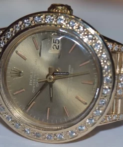 Good Fake Rolex Datejust Self Winding Automatic 26mm Yellow Gold Case Womens Watch