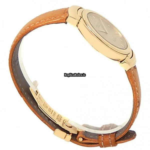 Superior Fake Rolex Cellini 6622 Quartz Movement 33mm Yellow Gold Case Womens Watch - Image 3