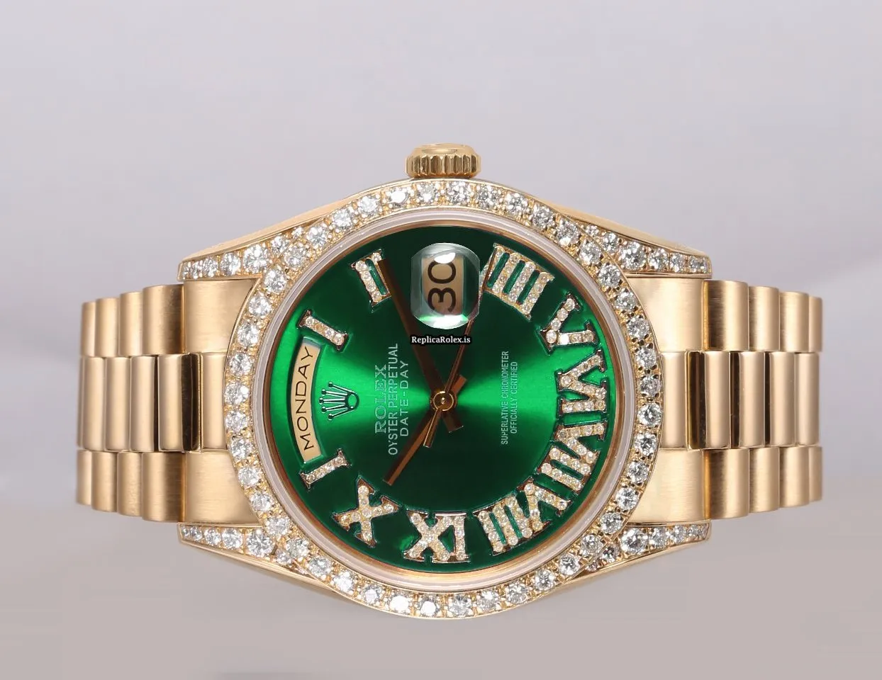 Exquisite Replica Rolex Day-date 36 18038 Automatic Movement 36mm Yellow Gold Case Mens/unisex Watch - Image 2