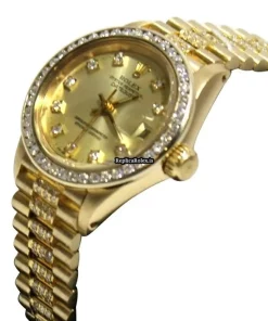 Great Replica Rolex Datejust Caliber 2035 Automatic Movement 26mm Yellow Gold Case Womens Watch