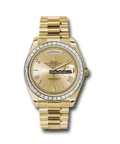 Lovely Replica Rolex Day-date 40 228398tbr Caliber 3255 Automatic Movement 40x48mm Yellow Gold Case Mens/unisex Watch