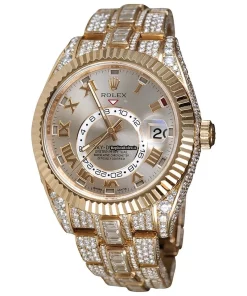 Swiss Replica Rolex Sky-dweller 326935 Caliber 9001 Automatic Movement 42mm Rose Gold Case Mens/unisex Watch