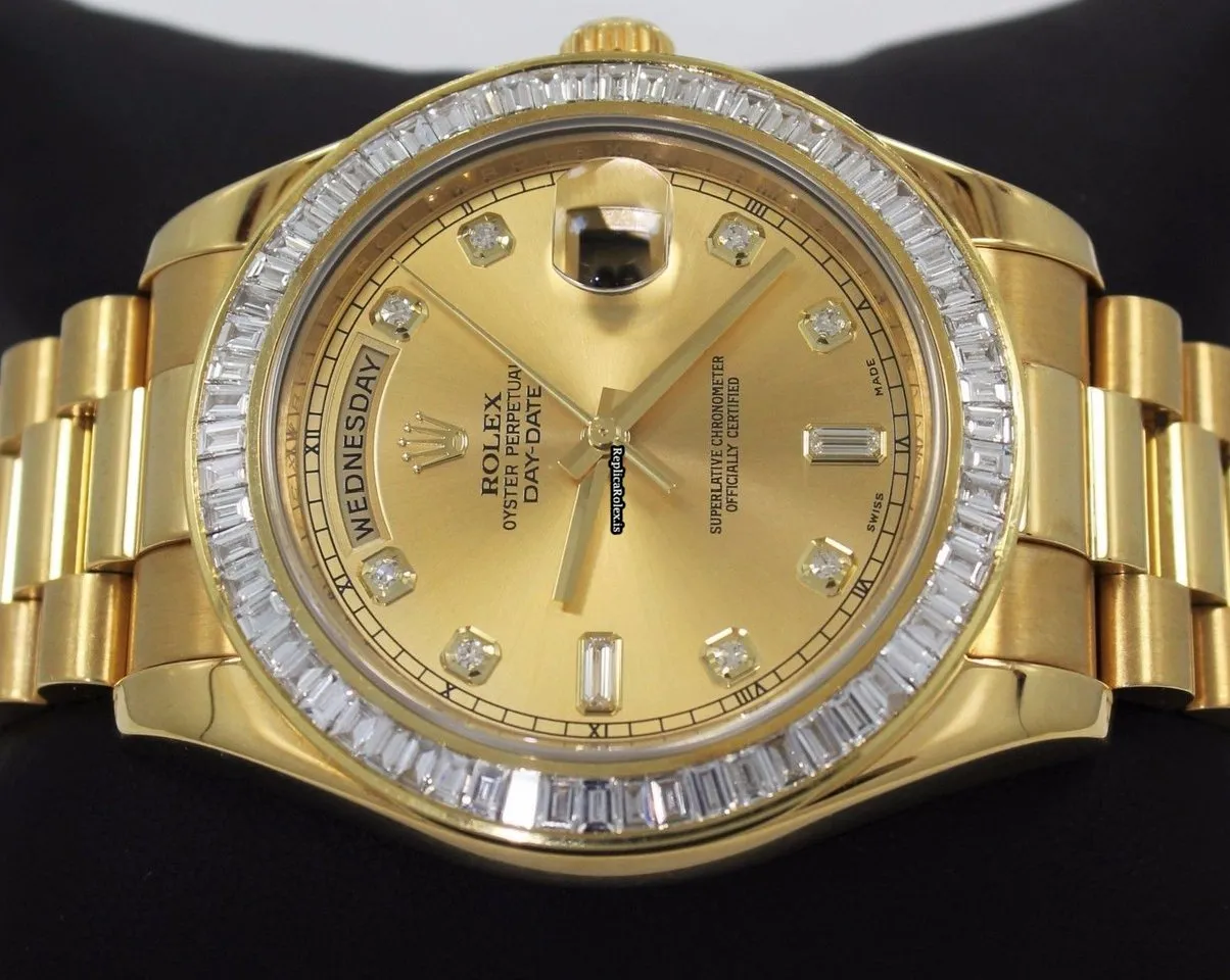 Top Replica Rolex Day-date II 218238 Automatic Movement 41mm Yellow Gold Case Mens/unisex Watch - Image 7