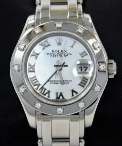 Appealing Fake Rolex Lady-datejust Pearlmaster 80319 Automatic Movement 29mm White Gold Case Womens Watch