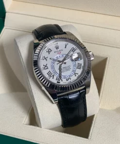 Fine Imitation Rolex Sky-dweller 326139 Caliber 3135 Automatic Movement 42mm White Gold Case Mens/unisex Watch