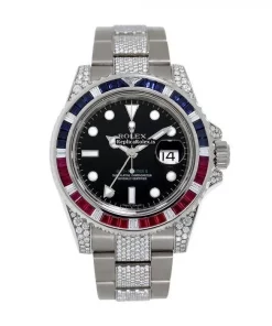 Ideal Fake Rolex Gmt-master II 116759saru Automatic Movement 40mm White Gold Case Mens/unisex Watch