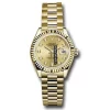 Superior Replicas Rolex Lady-datejust 279178 Caliber 2236 Automatic Movement 28mm Yellow Gold Case Womens Watch