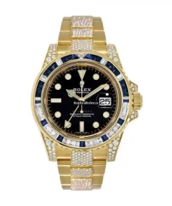Design Fake Rolex Gmt-master II 116758sa Automatic Movement 40mm Yellow Gold Case Mens/unisex Watch