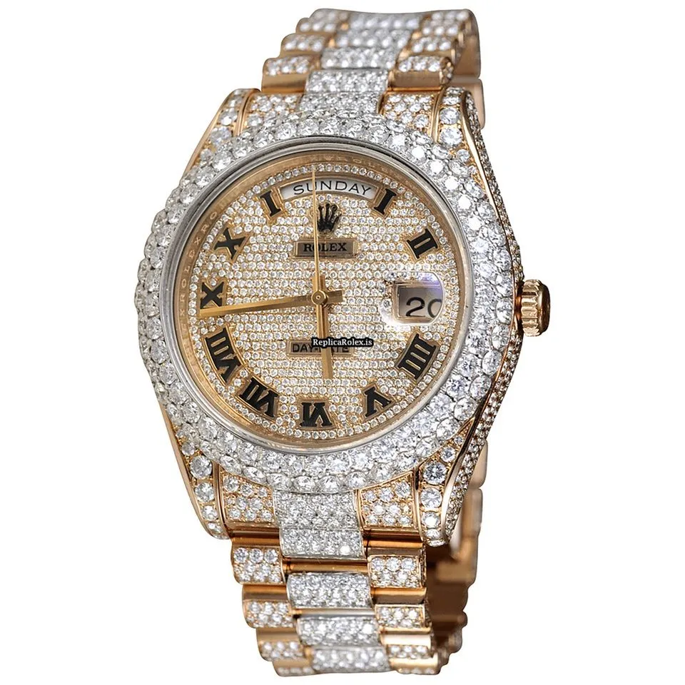 Cheap Replica Rolex Day-date II Self Winding Automatic 41mm Rose Gold Case Mens/unisex Watch