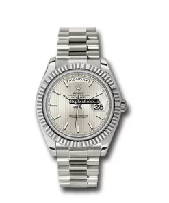 Fantastic Fakes Rolex Day-date 40 228239 Caliber 3255 Automatic Movement 40mm White Gold Case Mens/unisex Watch