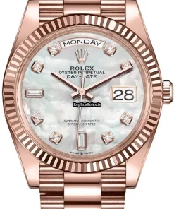 Perfect Copies Rolex Day-date 36 128235 Caliber 3255 Automatic Movement 36mm Rose Gold Case Mens/unisex Watch