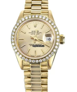 Excellent Replica Rolex Lady-datejust 6917 Automatic Movement 26mm Yellow Gold Case Womens Watch