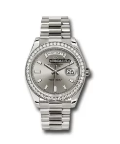 Remarkable Replica Rolex Day-date 40 228349rbr Caliber 3255 Automatic Movement 40mm White Gold Case Mens/unisex Watch