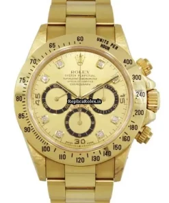 Terrific Fake Rolex Daytona 16528 Automatic Movement 40mm Yellow Gold Case Watch
