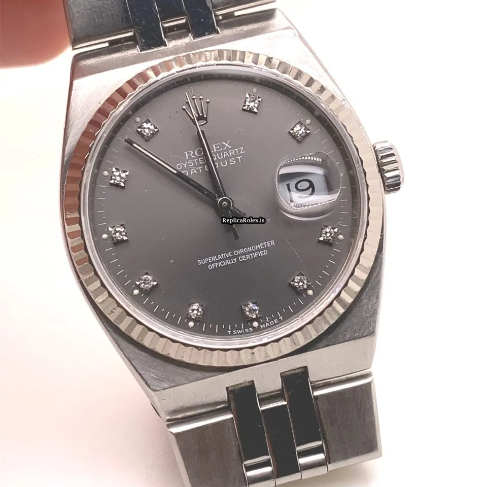 Swiss Replicas Rolex Datejust Oysterquartz 17014 Caliber 5035 Quartz Movement 36mm Steel Case Mens/unisex Watch - Image 3