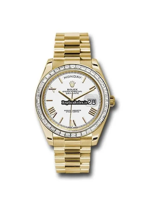 Well Made Replica Rolex Day-date 40 228398tbr Caliber 3255 Automatic Movement 40x48mm Yellow Gold Case Mens/unisex Watch