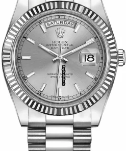 1:1 Fake Rolex Day-date II 218239 Caliber 3156 Automatic Movement 41mm White Gold Case Mens/unisex Watch