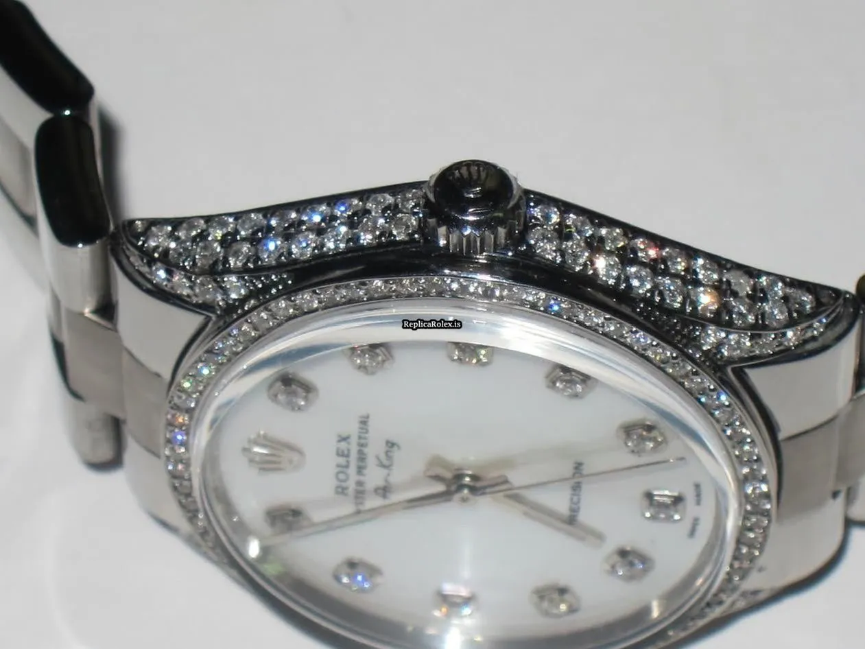 Fantastic Replica Rolex Air King Self Winding Automatic 34mm Steel Case Mens/unisex Watch - Image 5