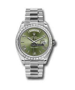 Good Imitation Rolex Day-date 40 228396tbr Caliber 3255 Automatic Movement 40mm Platinum Case Mens/unisex Watch